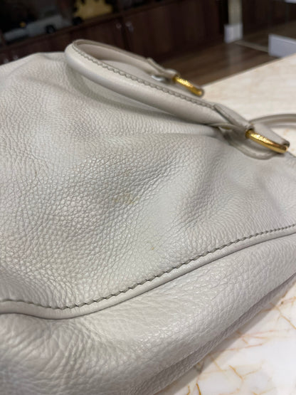 Miu Miu Taupe Leather Bege