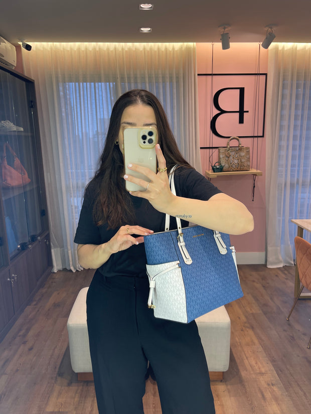 Michael Kors Voyager Bicolor Azul