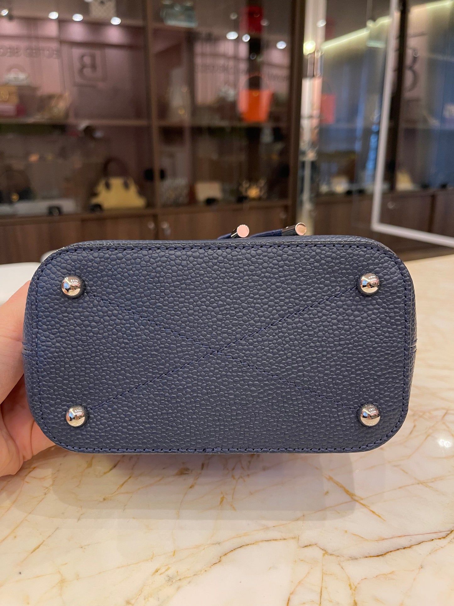 Lancel Ninon Bucket Azul Marinho