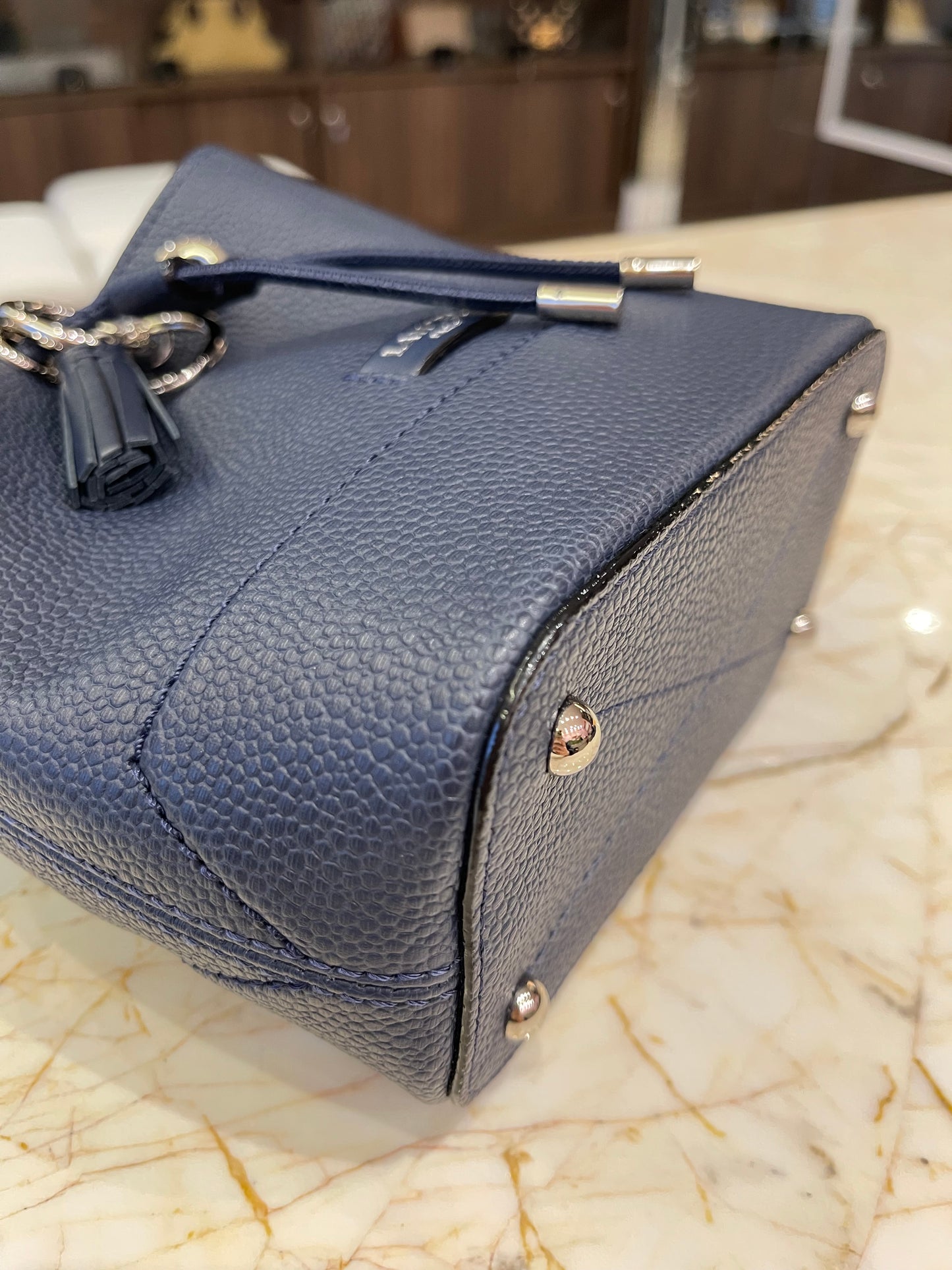 Lancel Ninon Bucket Azul Marinho