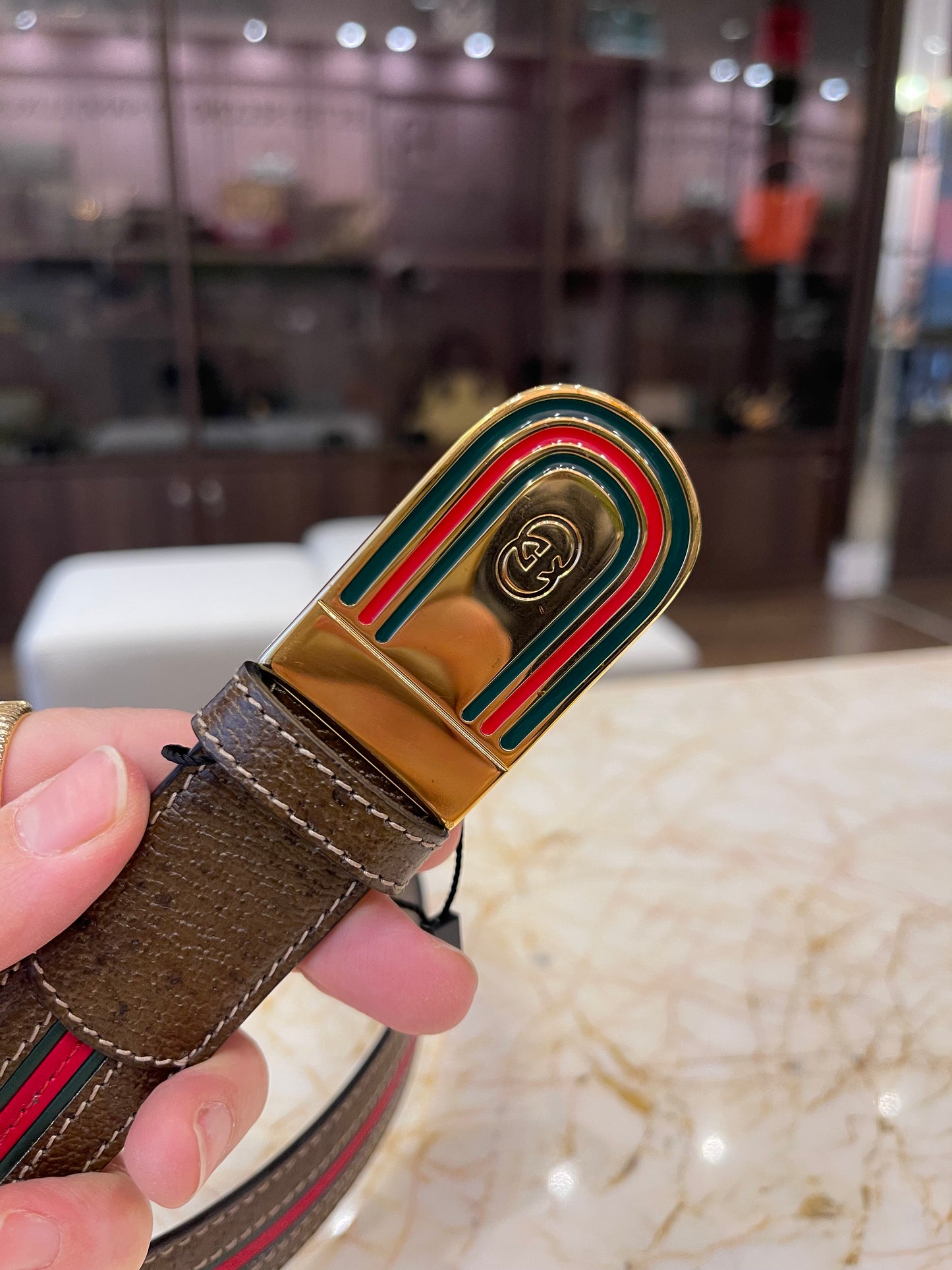 Cinto Gucci Web Interlocking G