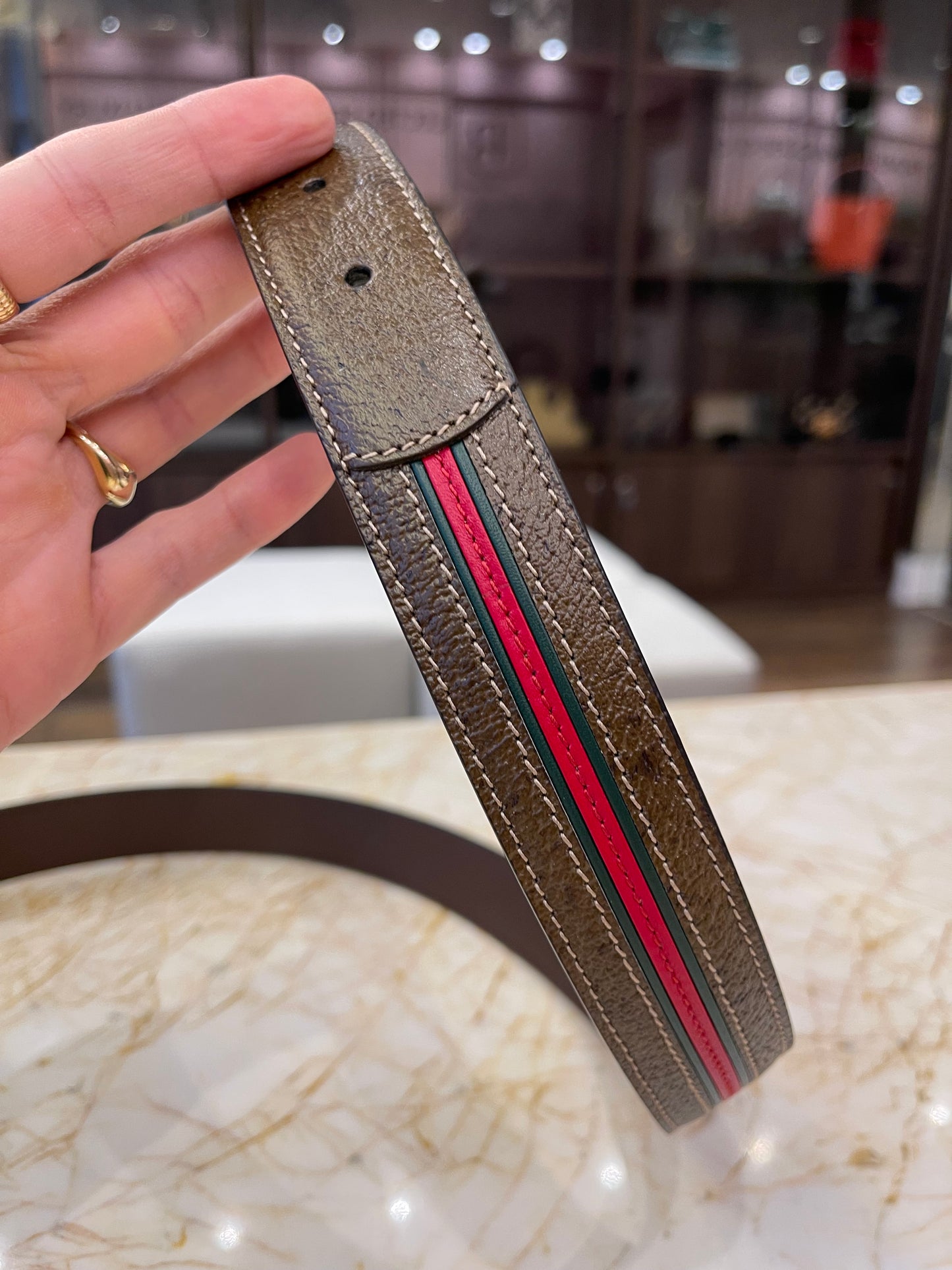 Cinto Gucci Web Interlocking G