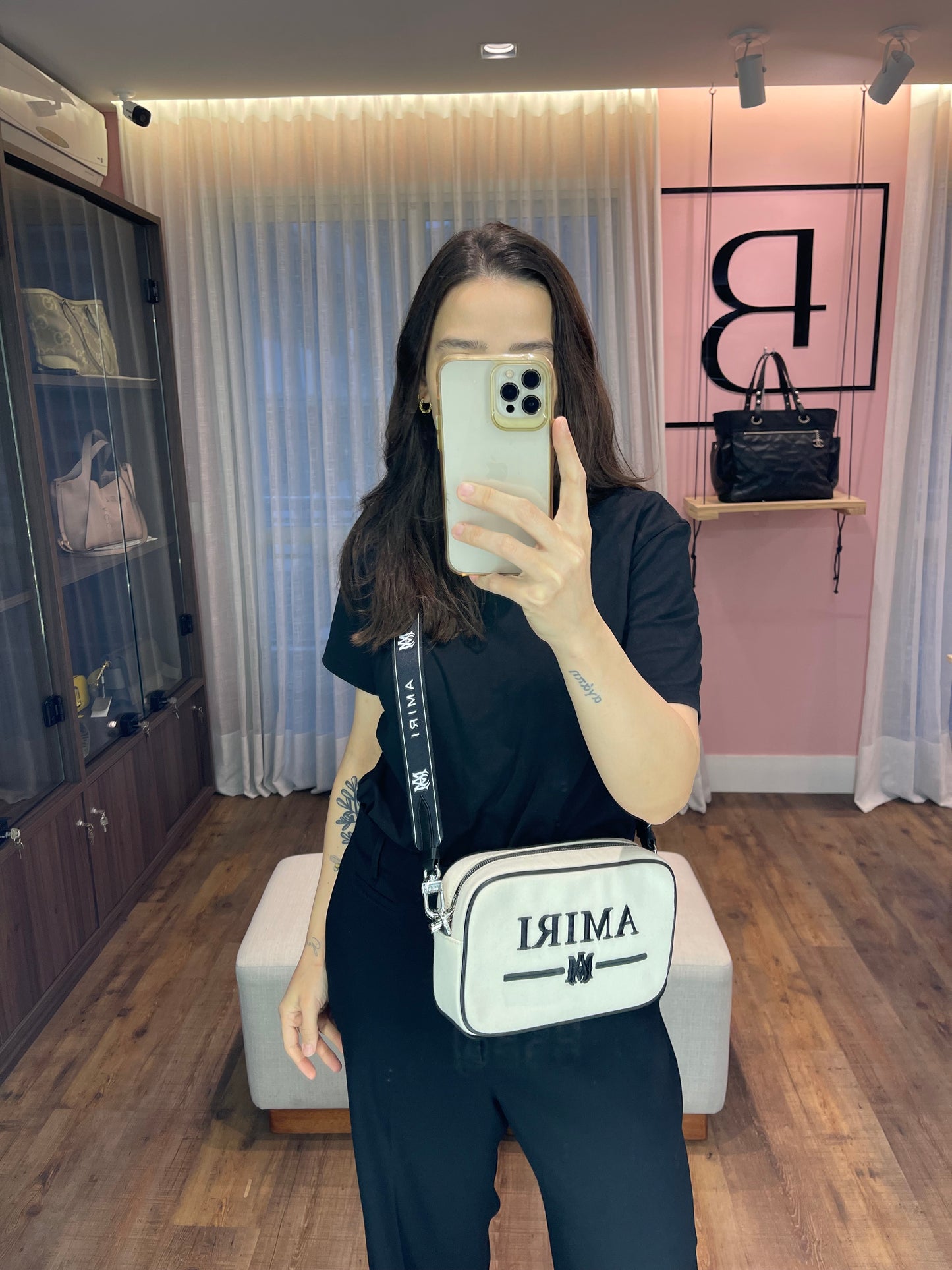 Amiri Embroidered Câmera Bag