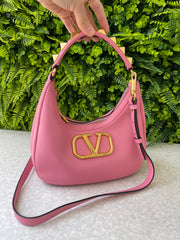 Valentino Garavani Stud Sign Hobo Rosa
