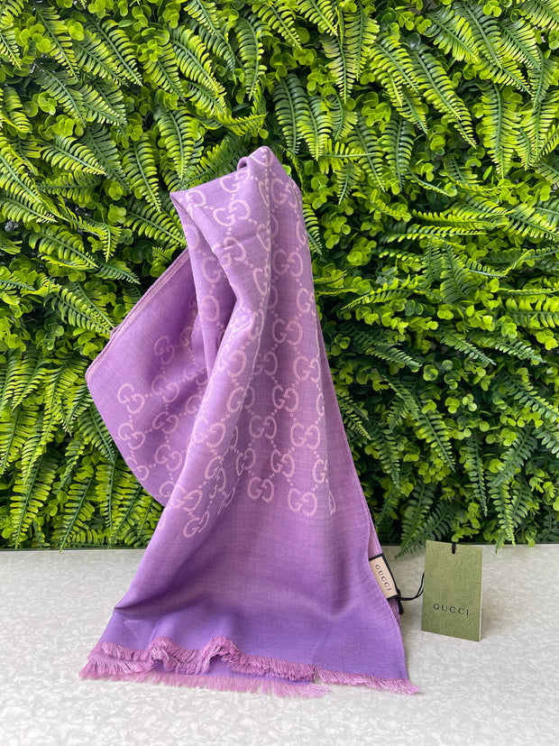 Echarpe Gucci GG Laine Lilás