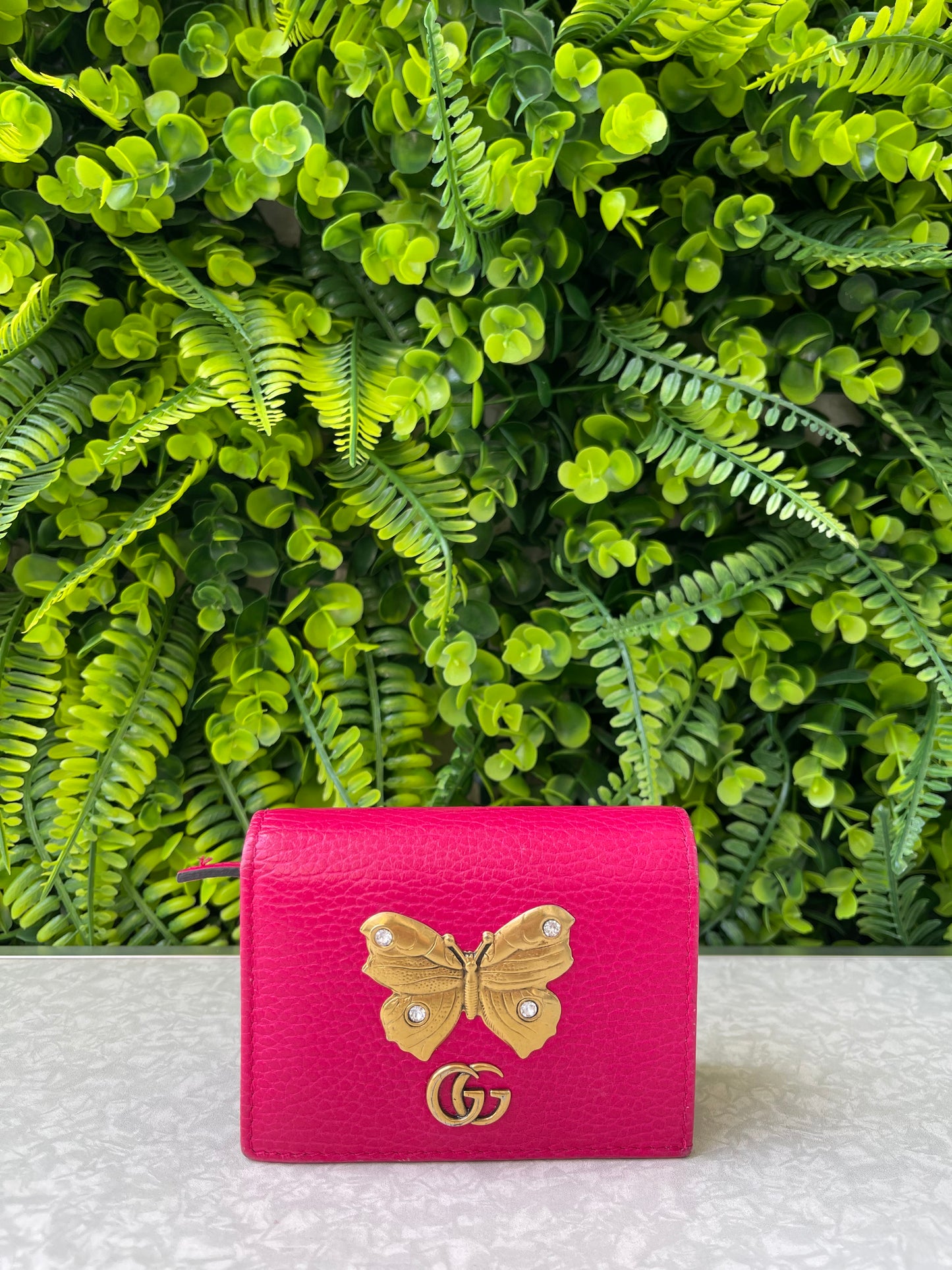 Carteira Gucci Couro Rosa