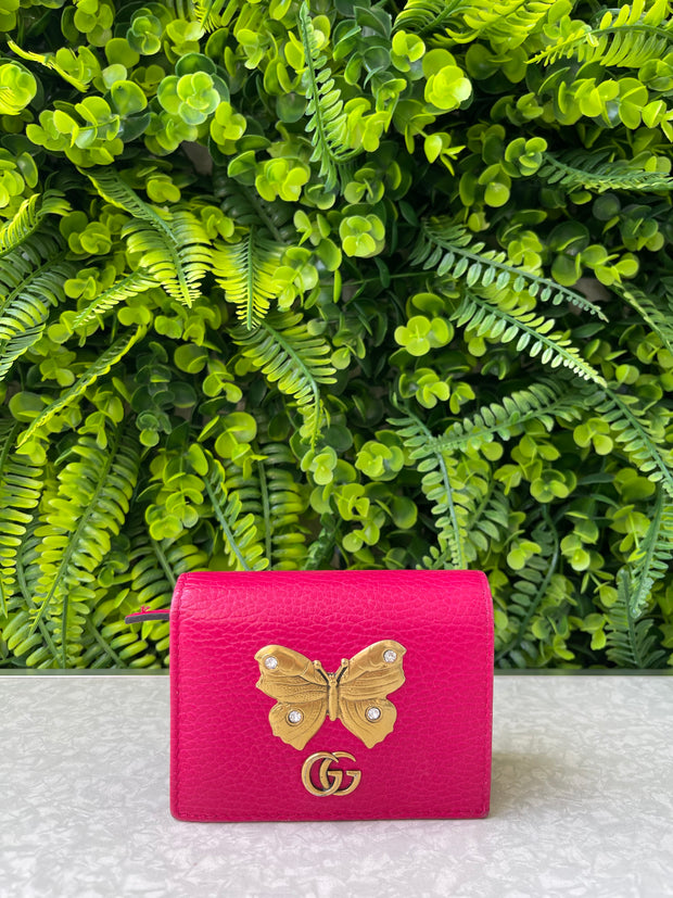 Carteira Gucci Couro Rosa