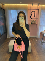 Valentino Garavani Stud Sign Hobo Rosa