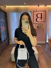 Prada Plaque Tote Cinza