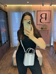 Prada Plaque Tote Cinza