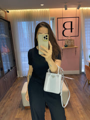 Prada Plaque Tote Cinza