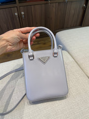 Prada Plaque Tote Cinza