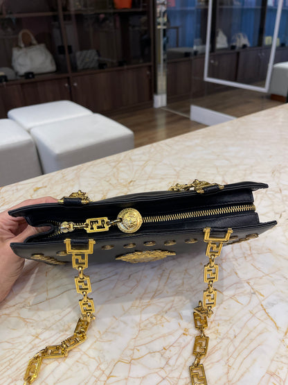 Gianni Versace Medusa Leather Preto