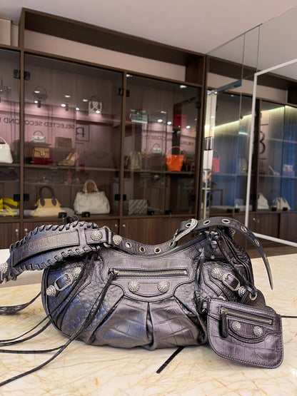 Balenciaga Le Cagole em Couro Preto