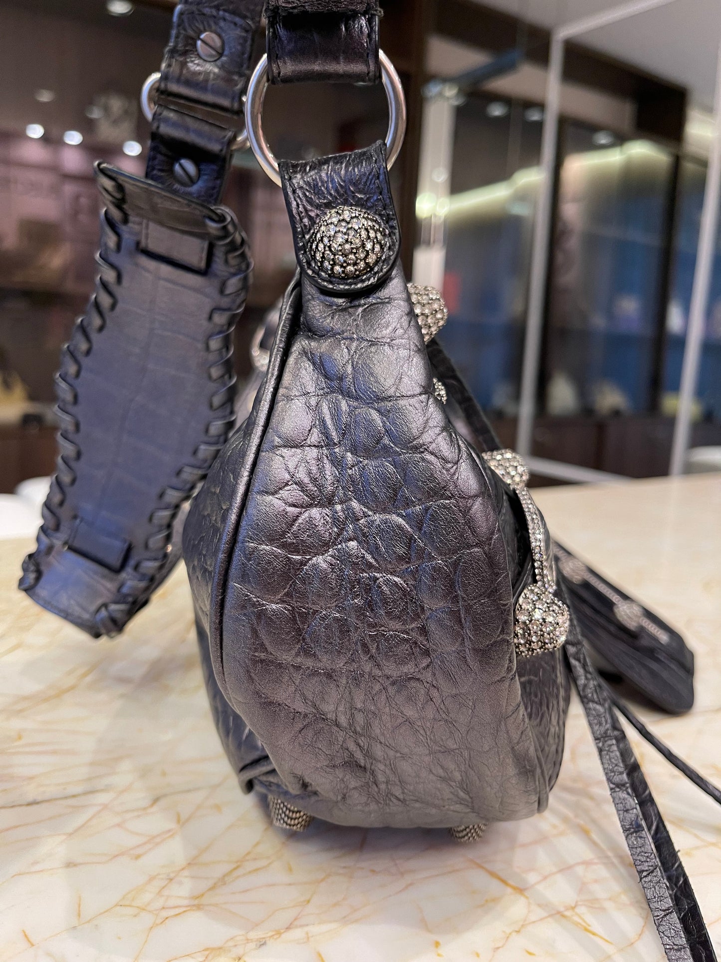Balenciaga Le Cagole em Couro Preto