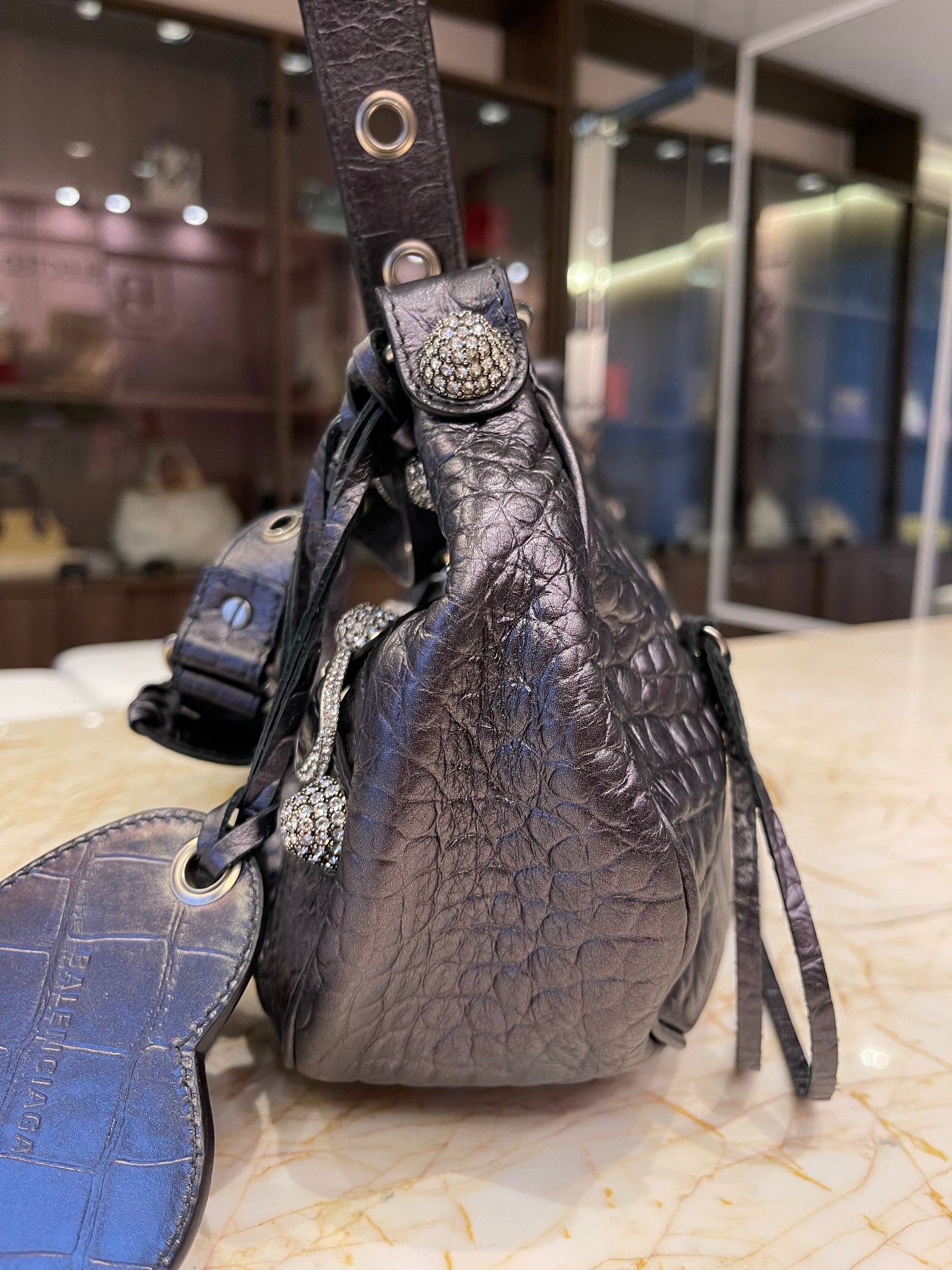 Balenciaga Le Cagole em Couro Preto