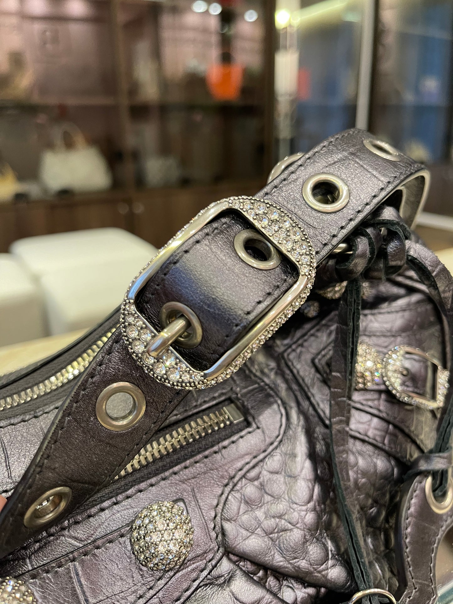 Balenciaga Le Cagole em Couro Preto