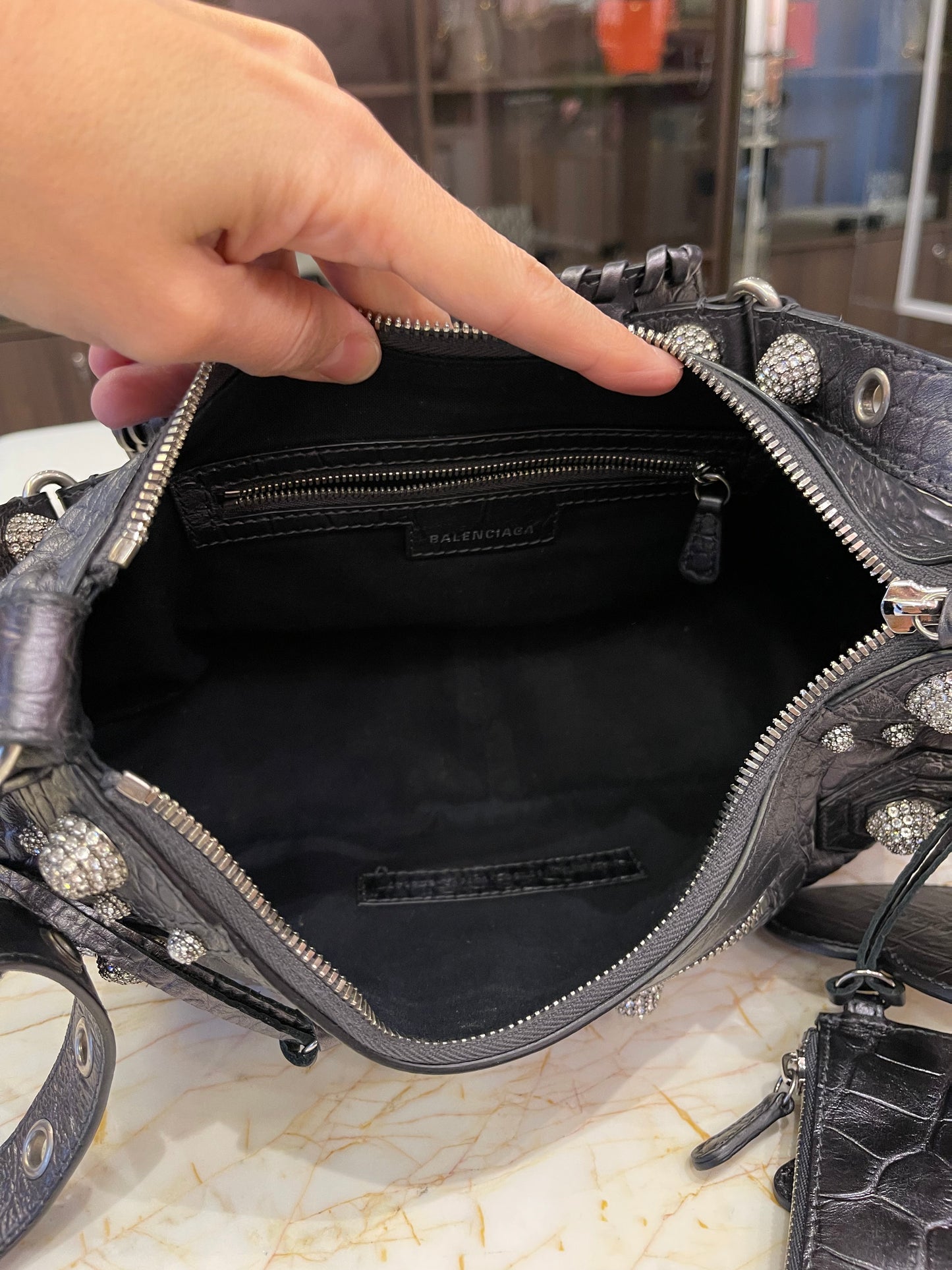 Balenciaga Le Cagole em Couro Preto