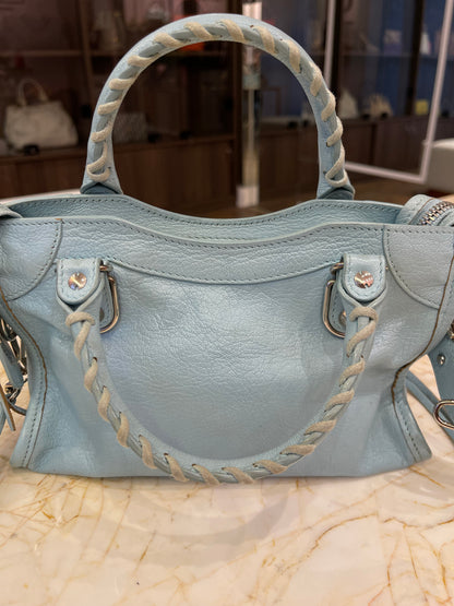 Balenciaga Classic City em Couro Azul