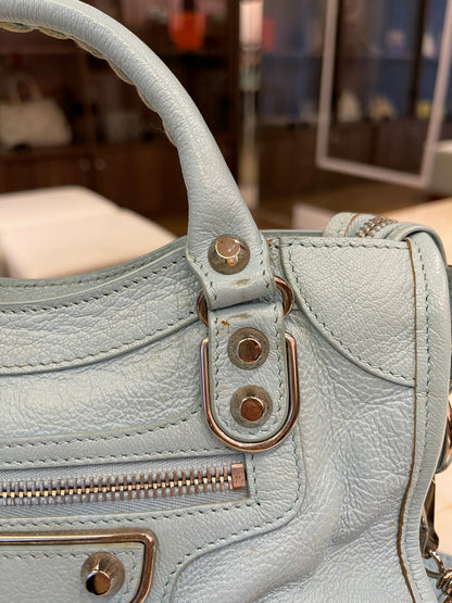 Balenciaga Classic City em Couro Azul