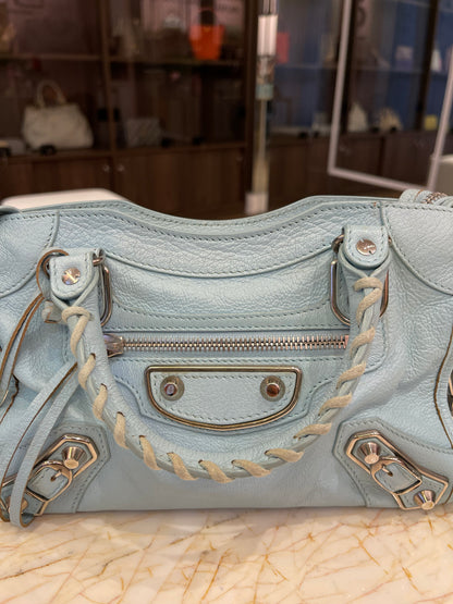 Balenciaga Classic City em Couro Azul