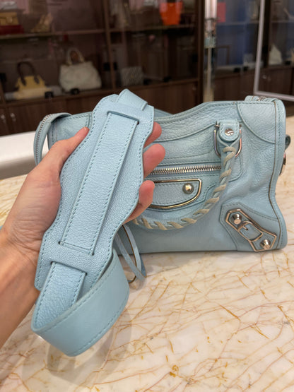 Balenciaga Classic City em Couro Azul