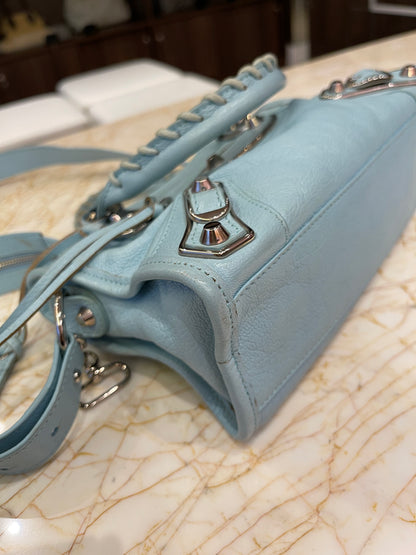 Balenciaga Classic City em Couro Azul