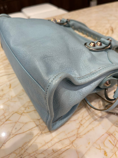 Balenciaga Classic City em Couro Azul