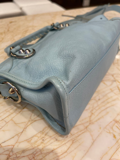Balenciaga Classic City em Couro Azul