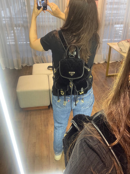 Mochila Prada Cousaire Velvet Preto