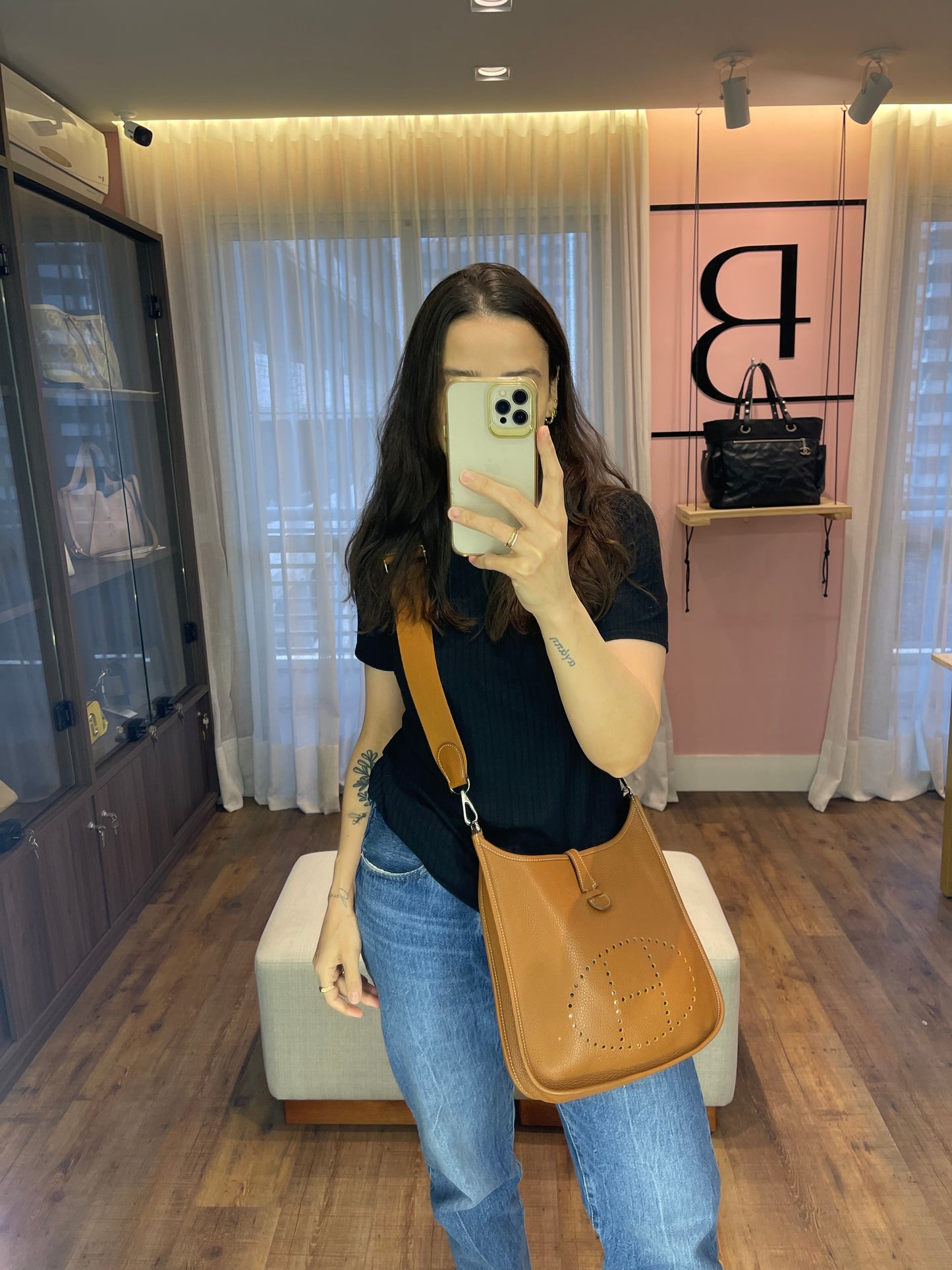 Hermes Evelyne Clemence 29 Caramelo