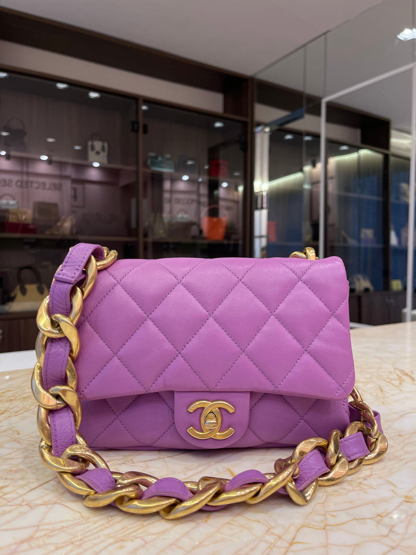 Chanel Small Candy Chain Flap Roxo