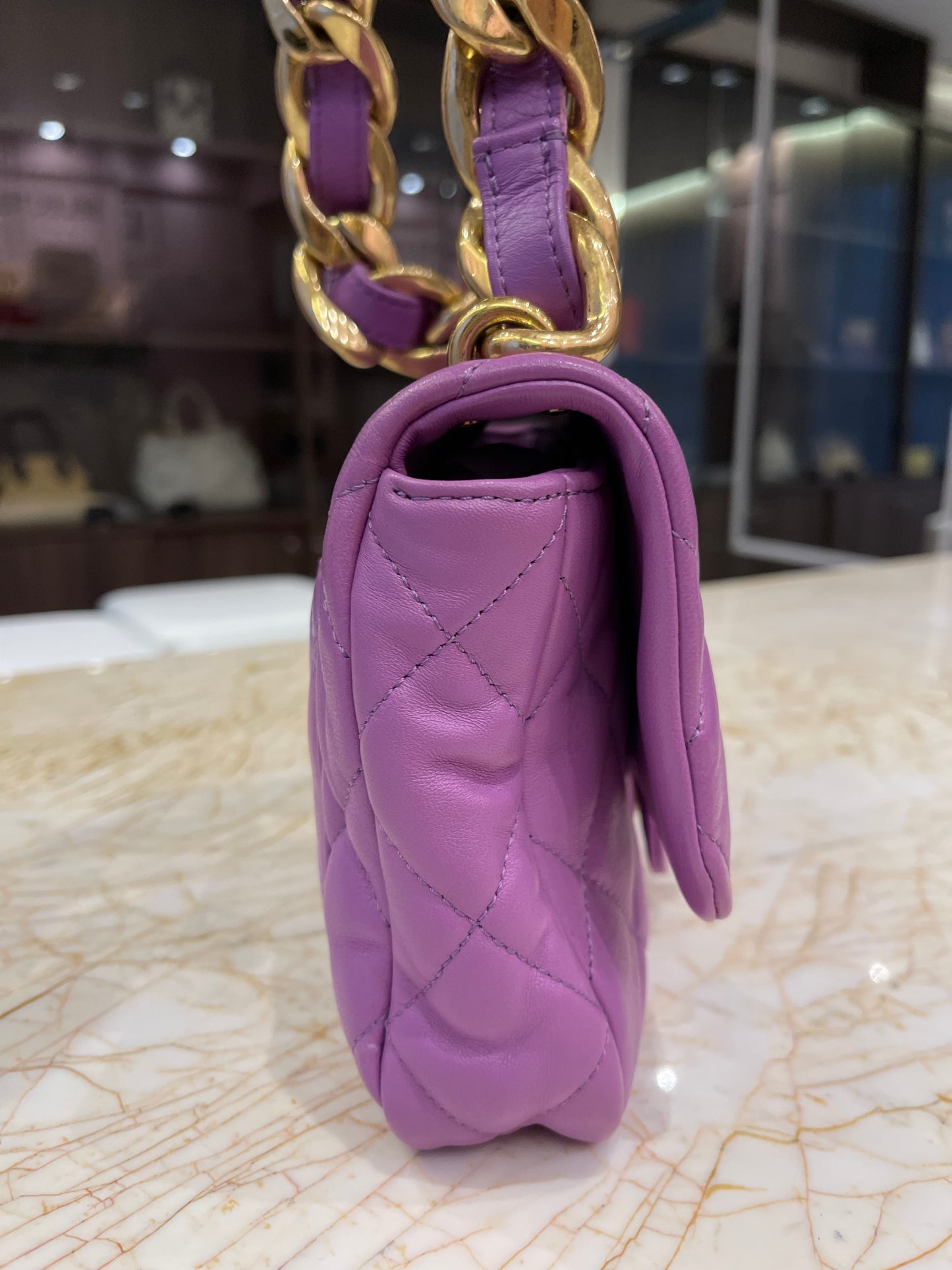 Chanel Small Candy Chain Flap Roxo