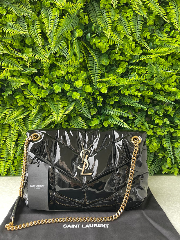 Saint Laurent Patent Puffer Quilted