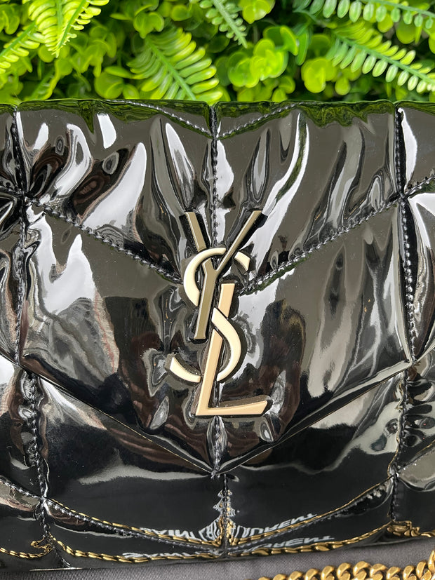 Saint Laurent Patent Puffer Quilted