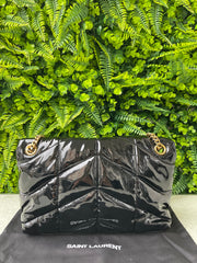 Saint Laurent Patent Puffer Quilted