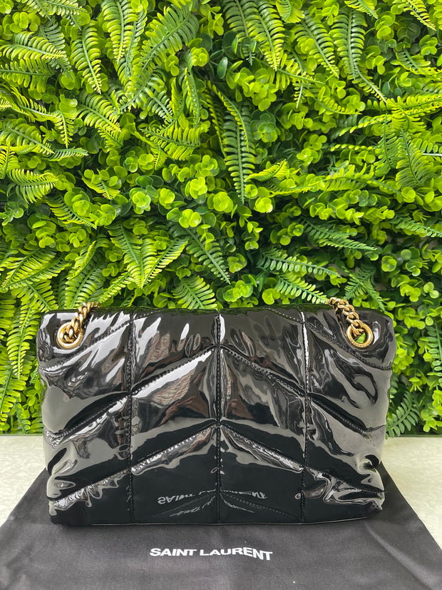 Saint Laurent Patent Puffer Quilted