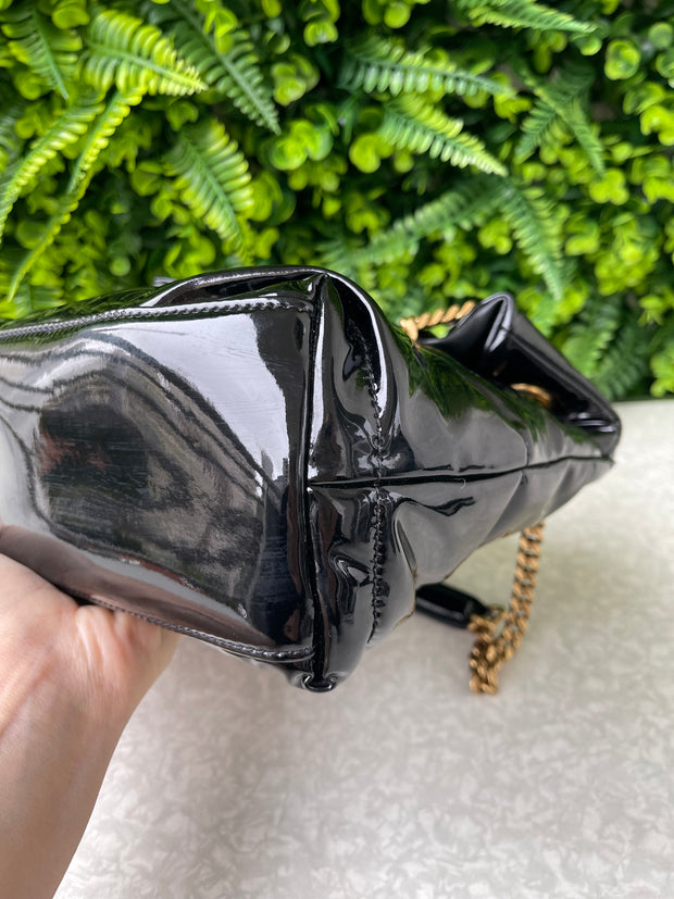 Saint Laurent Patent Puffer Quilted