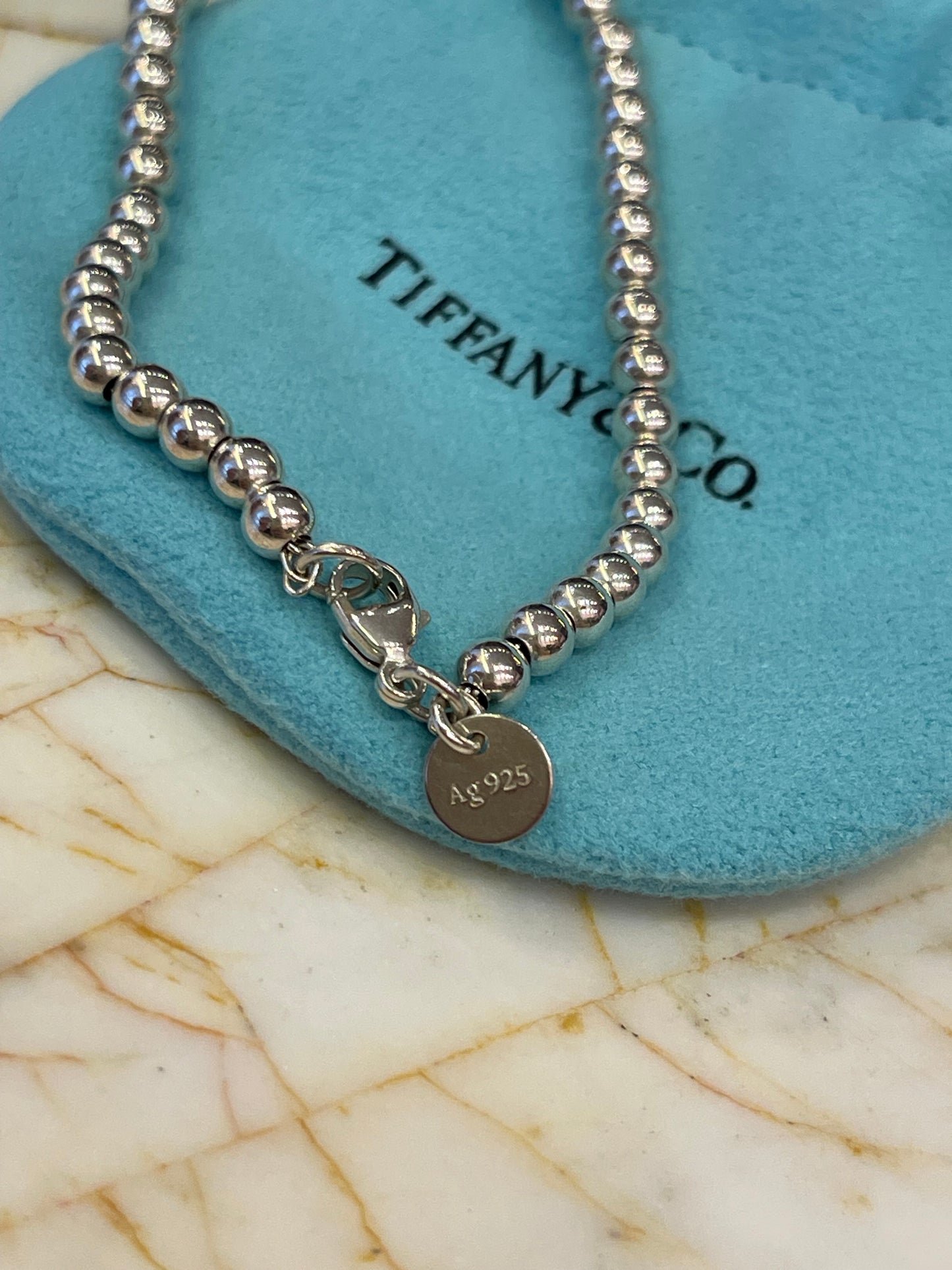 Pulseira Tiffany & Co Heart em Prata e Ouro Rosê