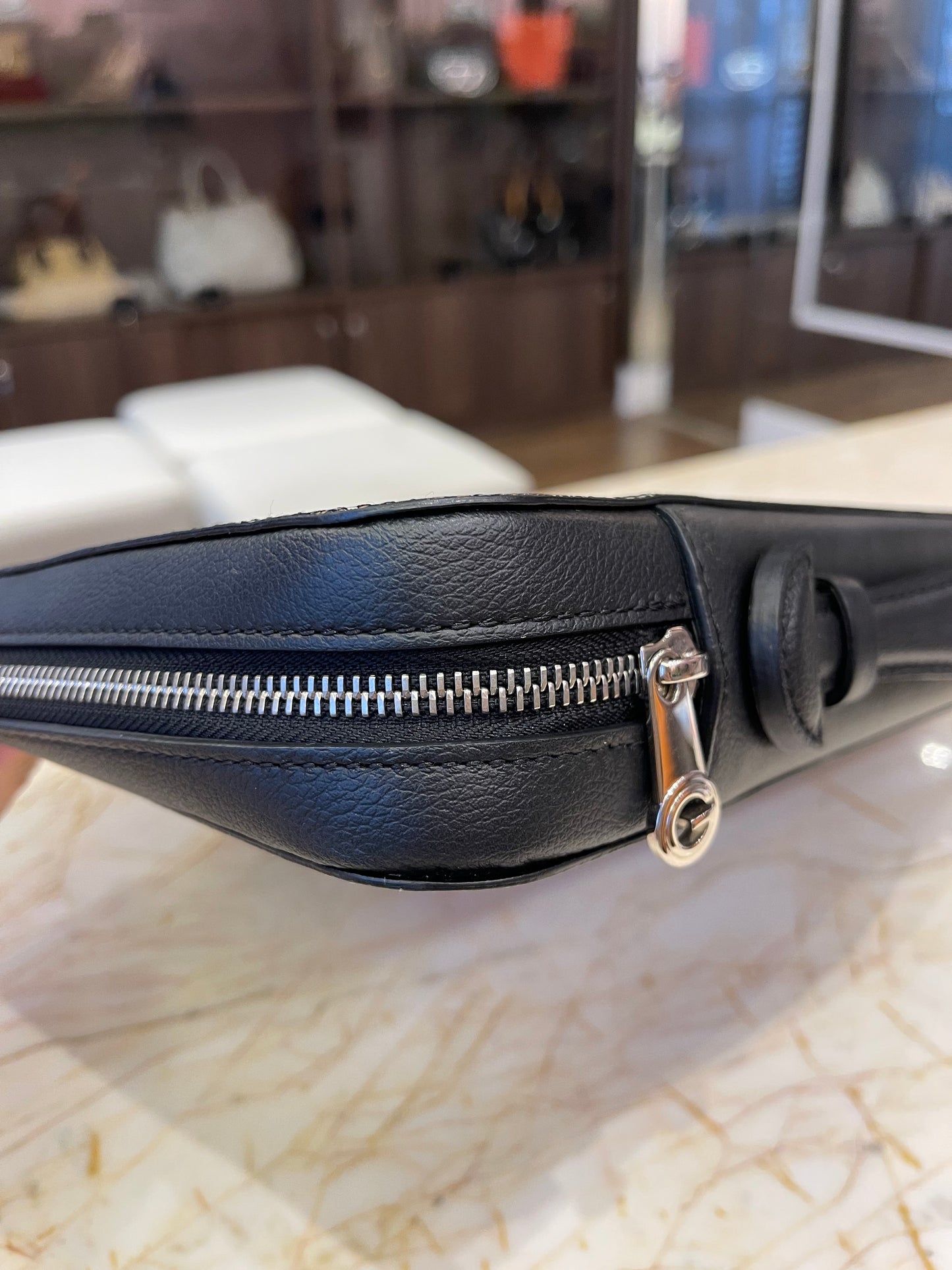 Pasta Goyard em Couro Goyardine Preto