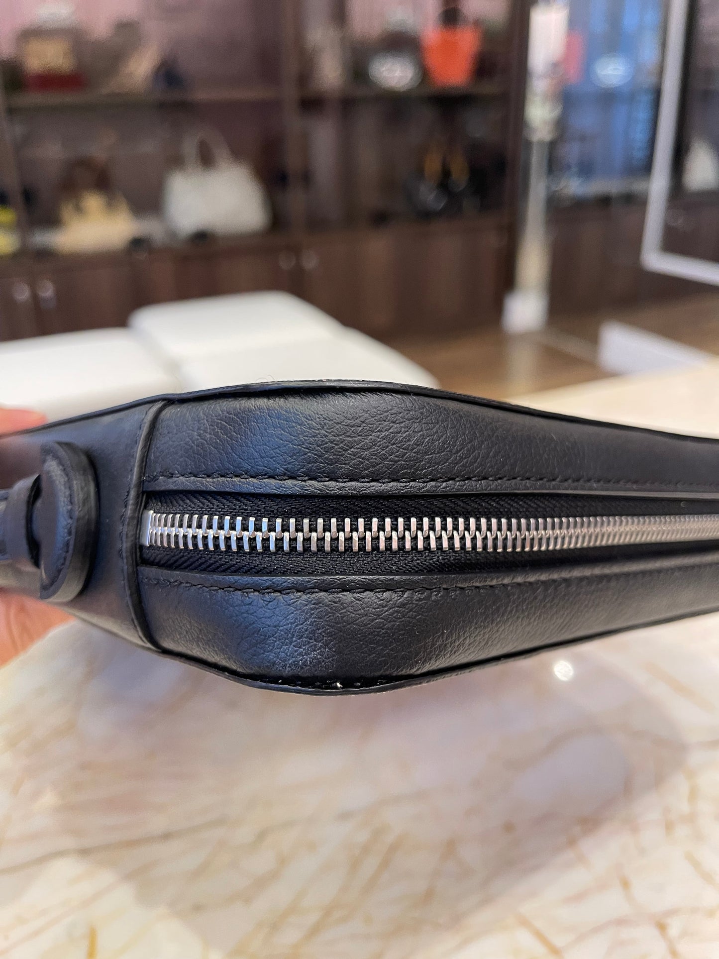 Pasta Goyard em Couro Goyardine Preto