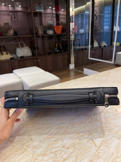Pasta Goyard em Couro Goyardine Preto