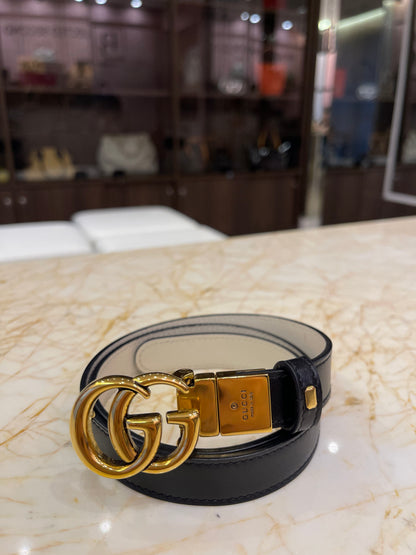 Cinto Gucci Marmont Reversível