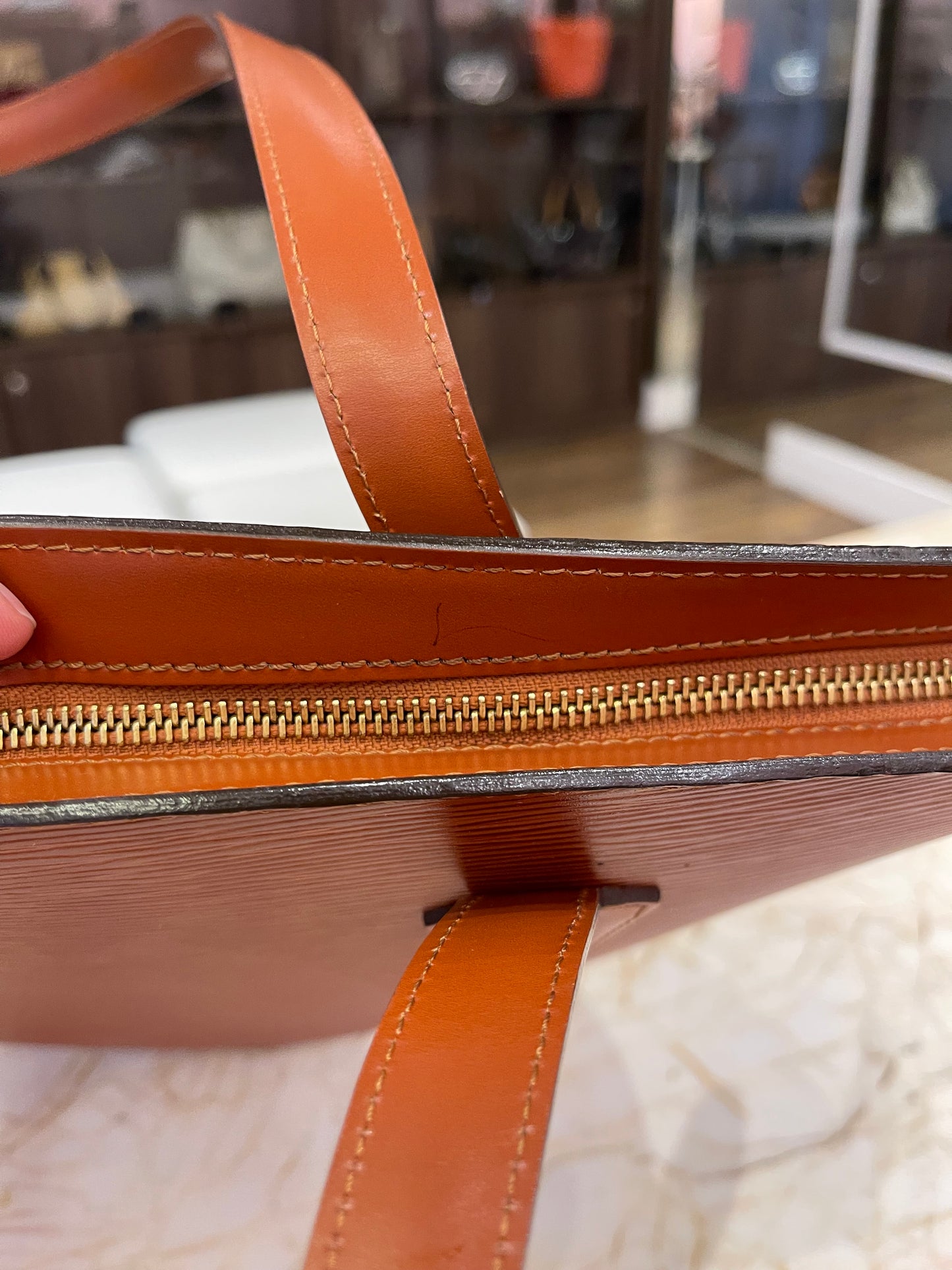 Louis Vuitton EPI Saint Jacques Marrom