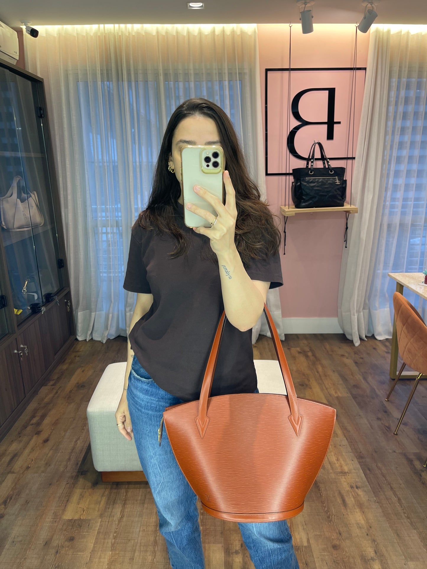 Louis Vuitton EPI Saint Jacques Marrom