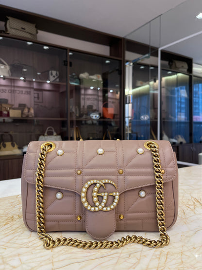 Gucci GG Marmont Pérolas Capuccino