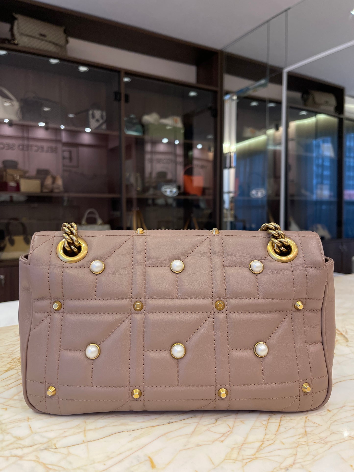 Gucci GG Marmont Pérolas Capuccino
