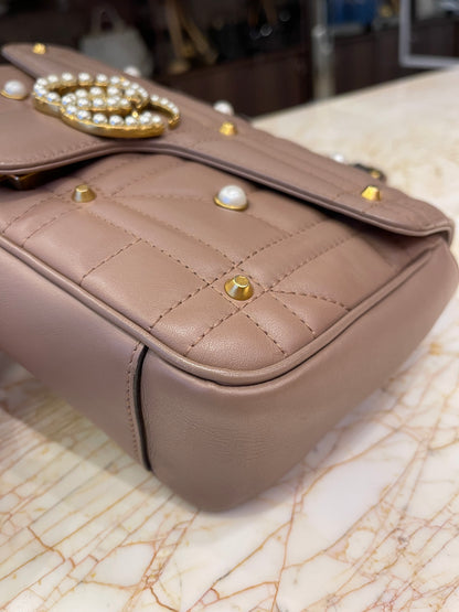 Gucci GG Marmont Pérolas Capuccino