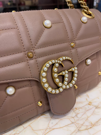 Gucci GG Marmont Pérolas Capuccino