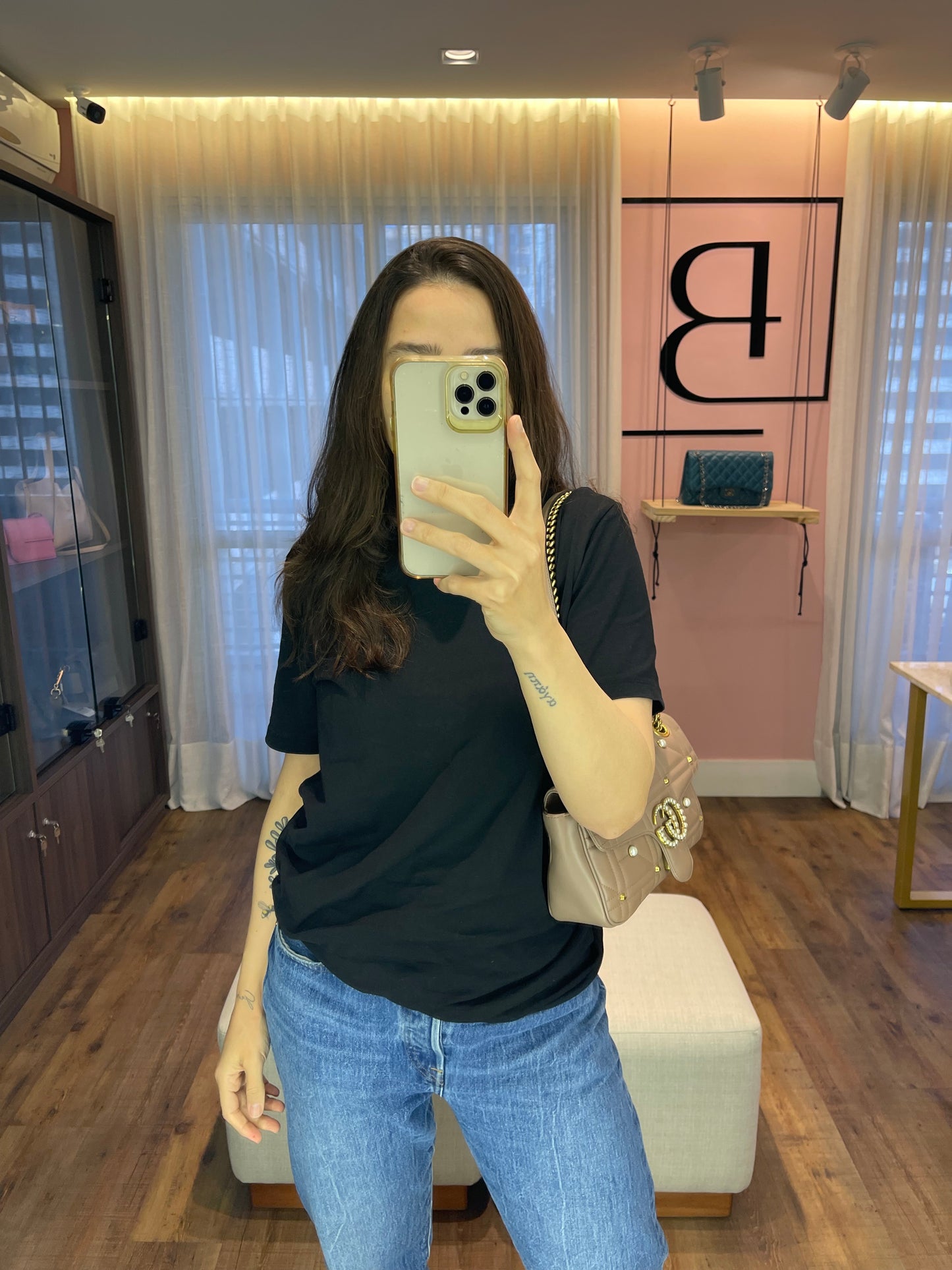 Gucci GG Marmont Pérolas Capuccino